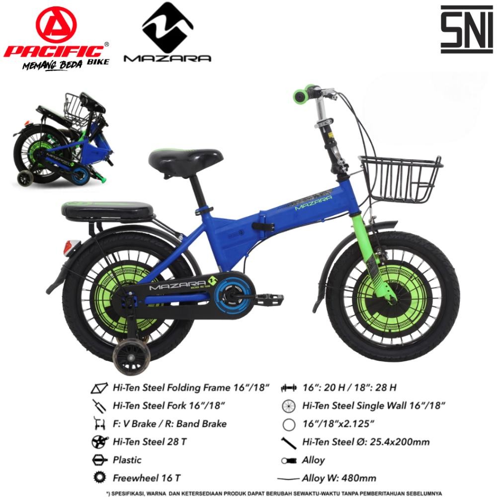 Pacific Bike Sepeda Lipat Edisi Khusus Mazara 2266 MG Size 16 Dan 18