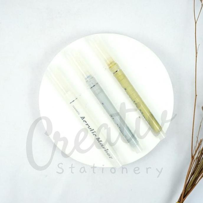 

Hot Sale !!! Shands Fine Artist Acrylic Art Marker Gold Silver White Tip Size Spidol Emas Perak Putih