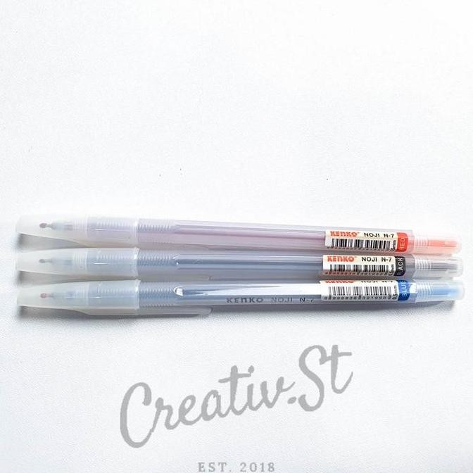 

Spot Barang !!! Kenko Noji N7 Translucent Pen 0.5 Mm High Quality Ink Bolpen Merah White