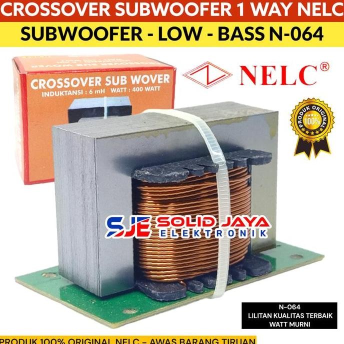CROSSOVER SUBWOOFER CROSSOVER PASIF SUB 1 WAY LOW BASS NELC N-196