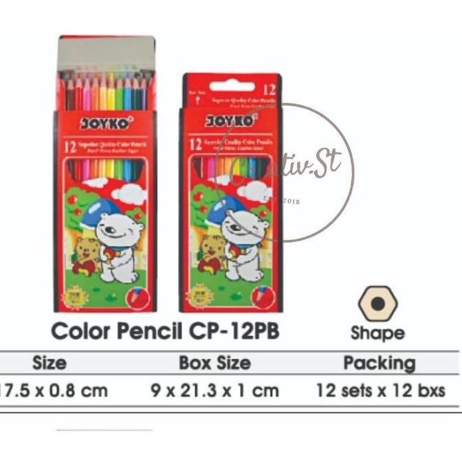 

Hot Sale !!! Joyko Pensil 12 Warna Panjang Color Pencil Pb-12
