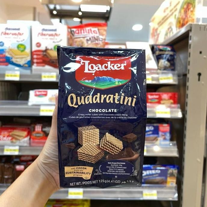 

(:(:(:(] Loacker Quadratini Chocolate/wafer krim cokelat 125gr