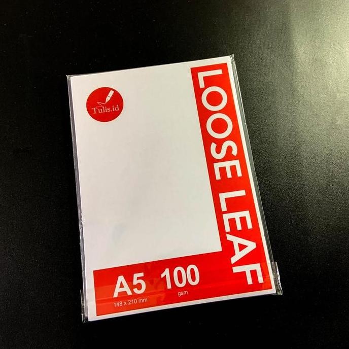 

New Collection !!! [Tulis Id] Basic White Paper Loose Leaf A5 100 Gsm Binder Paper Blank Ruled Dotted Grid Alat Kertas