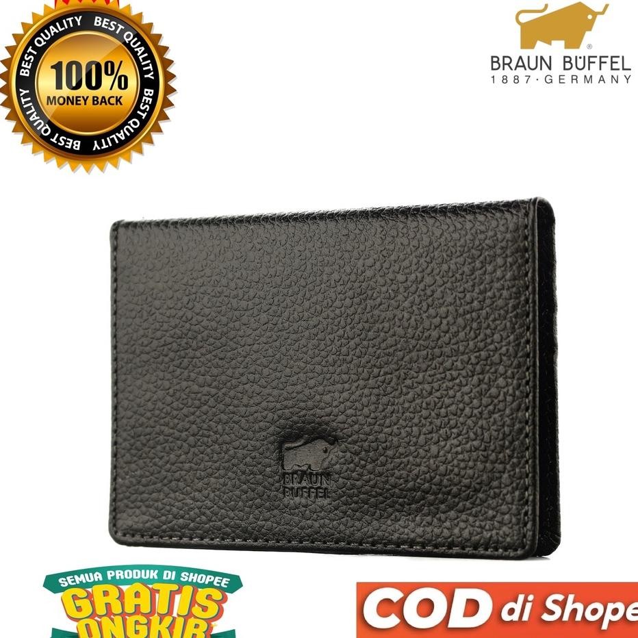 Braun Buffel Dompet Artu Card Holder Wallet Pria Wanita Bahan Ulit Api Mewah Cc02