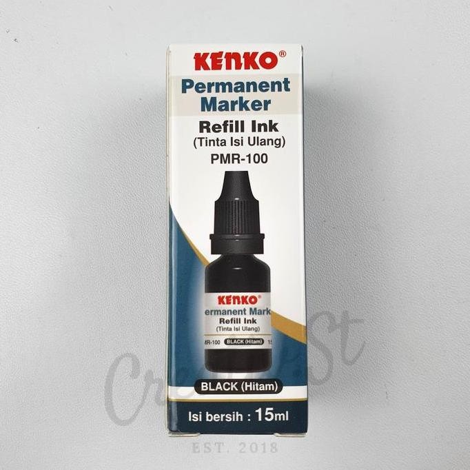 

Termurah !!! Kenko Tinta Spidol Permanent Marker Refill Ink Pmr-100 15 Ml Black Blue Hitam Biru