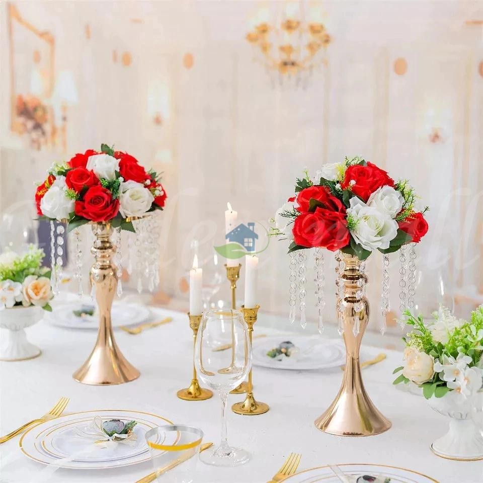 CodTempat Lilin Kristal Mewah - Hiasan Meja Pernikahan &Dekorasi Eropa,Bunga Hiasan Ruang Tamu