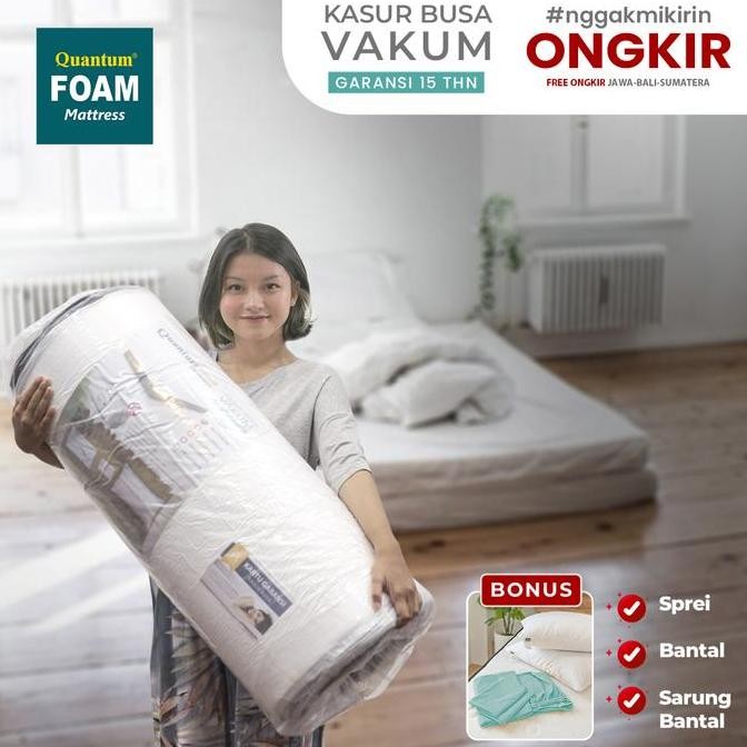 Quantum Kasur Busa Vakum Bonus Sprei & Bantal Co