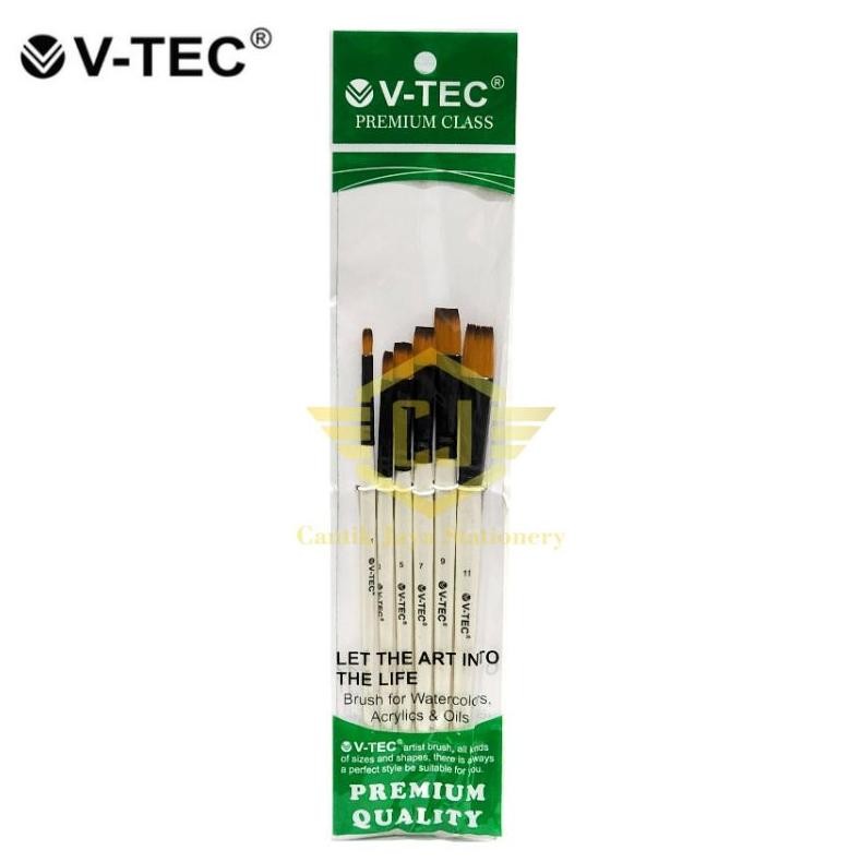 

NEW!!! Brush Set V-TEC A0017H-6 A/6 Kuas Cat Air Cat Minyak Lukis Acrylic VTEC