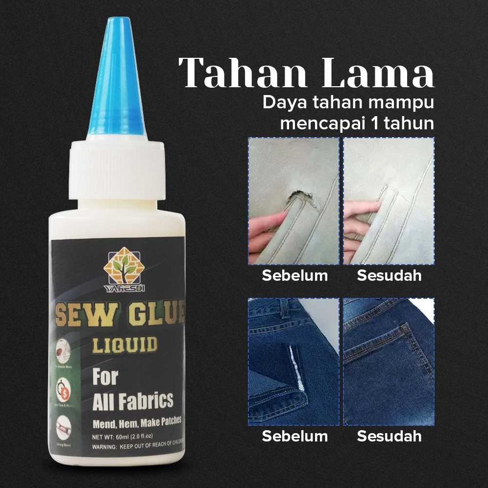 

YAHESDI CAIRAN LIQUID LEM PEREKAT KAIN KULIT SEW GLUE 60ML - VS255