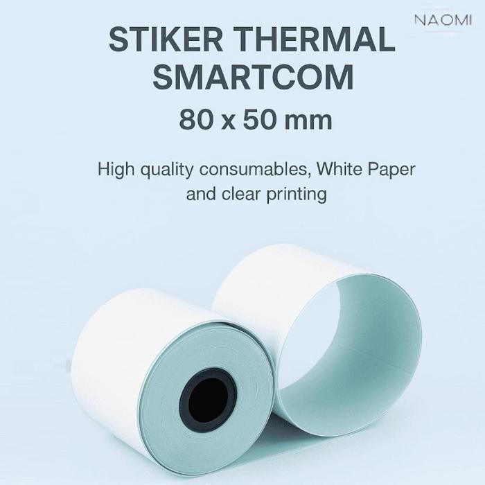 

Baru Smartcom ~ Kertas Stiker Label Printer Thermal 80X50Mm Continuous 80 X 15 Meter