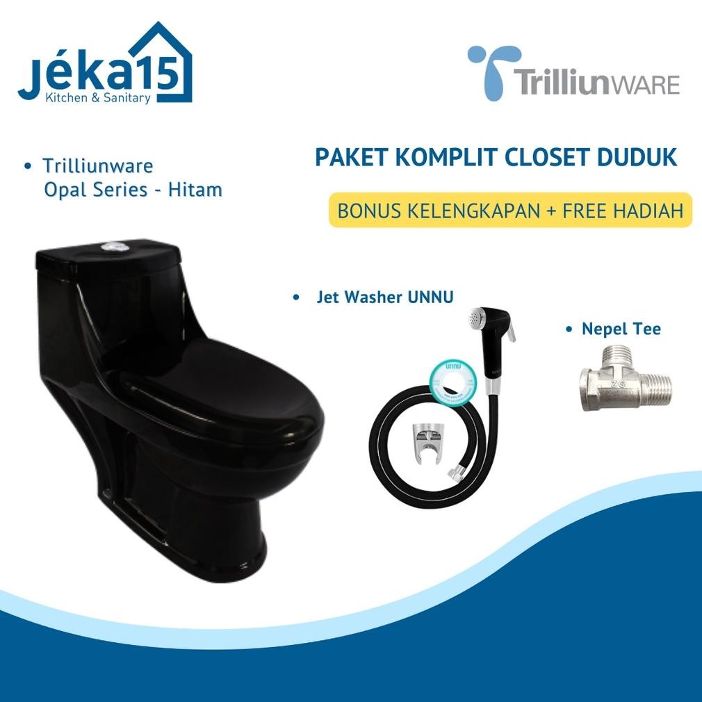 NEW CLOSET DUDUK ONE PIECE | MONOBLOK | CLOSET DUDUK TRILLIUNWARE OPAL HITAM