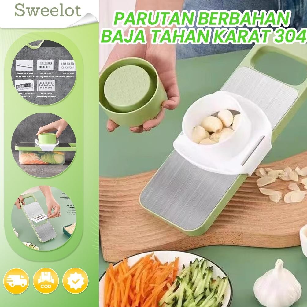 NEW Alat pemotong sayur multifungsi, mesin parut kentang, alat pengiris sayur dapur, alat parut teba