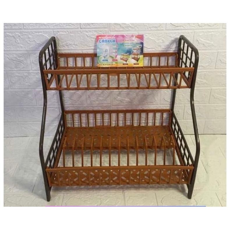 NEW Rak Piring Plastik Tingkat Nasional Tempat Tirisan Cucian Piring Gelas Sendok