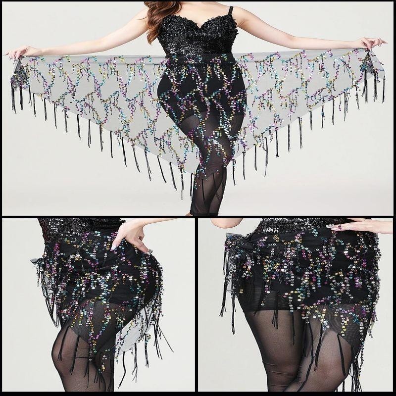 Belly Dance Belt / Selendang Belly Dance / Aksesoris Belly Dance Belt / Belly Dance Hip Scarf / Rumb