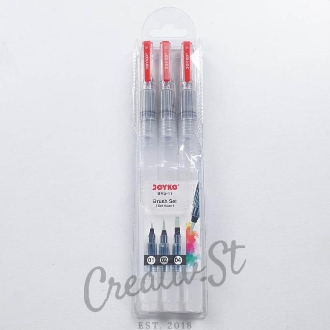 

Terlengkap !!! Joyko Water Brush Kuas Watercolor Brs-11 Set 3 Pcs Waterbrush