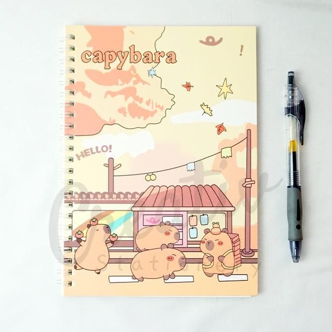 

Spot Barang !!! Buku Tulis Catatan Motif Kapibara A5 Capybara Spiral Notebook Soft Cover