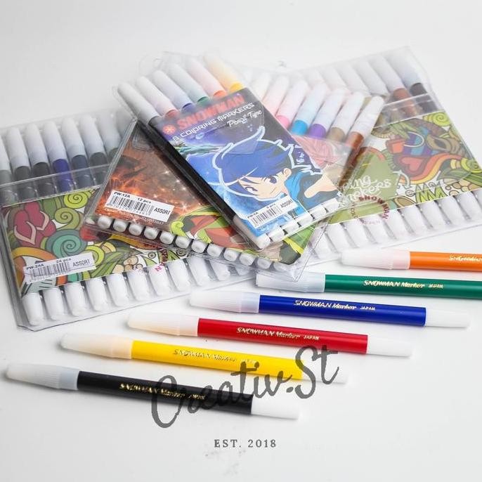 

Ready Stock !!! Snowman Spidol Kecil 24 Warna Color Marker (Set)