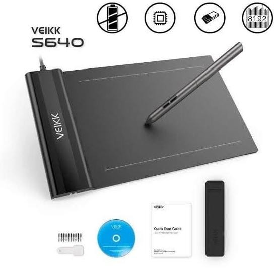 RUMPIN VEIKK S640/A15/VK1060 PRO/A30/VK640/VK430/VK1060/A50 Graphics Menggambar Tablet Digital Pen 8
