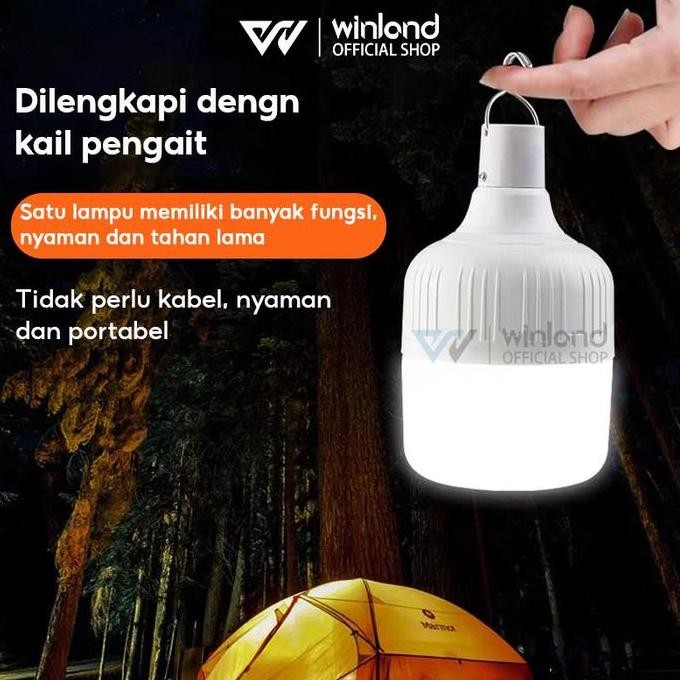 [Cod]Winland Lampu Emergency Bulb Led 450W Lampu Camping  Cas 2 Model Led Emergency Tahan Lama