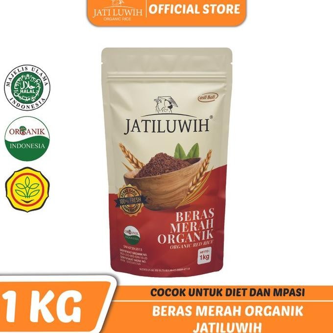 

Jatiluwih Beras Merah Organik 1 Kg bisa untuk MPASI kemasan Zipper