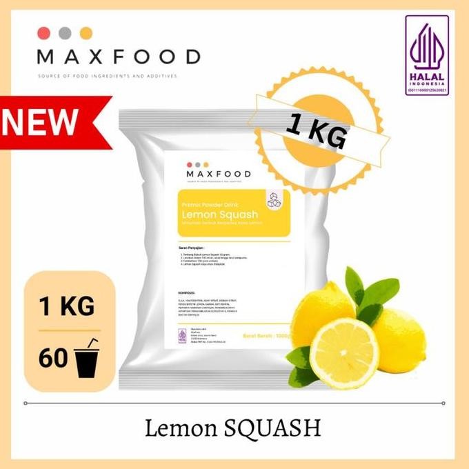 

Maxfood - Lemon Squash Powder Drink / Bubuk Serbuk Minuman Squash Rasa Lemon 1 Kg Terbaru