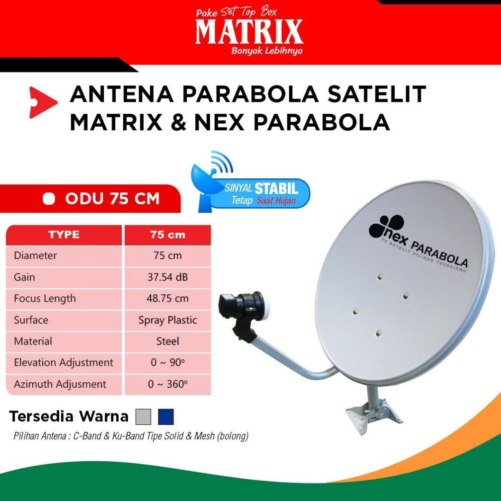 NEX PARABOLA - ODU NEX Parabola 75 CM Biru ( Solid )