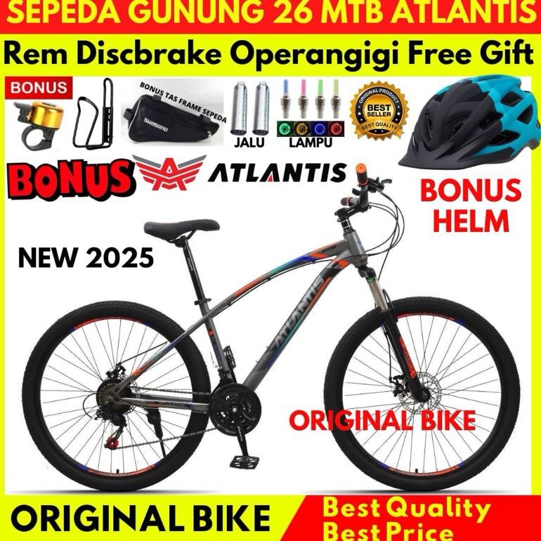 Sepeda Gunung 26 MTB Atlantis 730 Rem Cakram New