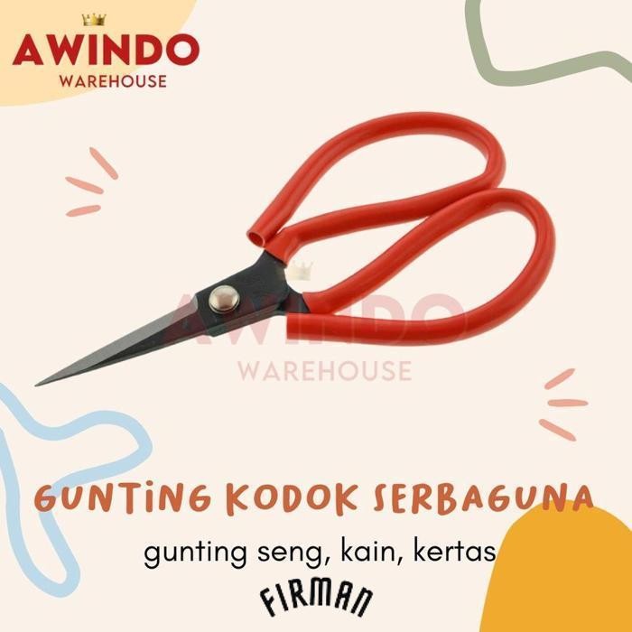 

Original Awindo Gunting Kodok - Gunting Potong Seng Kertas / Gunting Bahan Kain Jahit Tailor