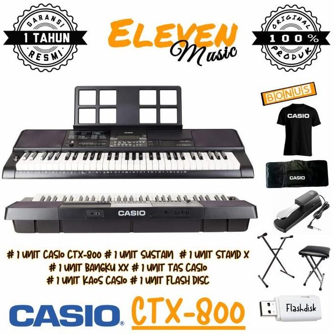 Alat Musik Casio Ctx800 Ctx-800 Paket Keyboard