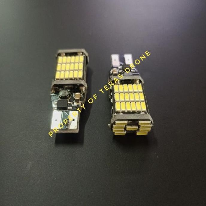 . Autovision Microzen LED T13 T15 T16 7W 45LED Putih Lampu Mundur Mobil