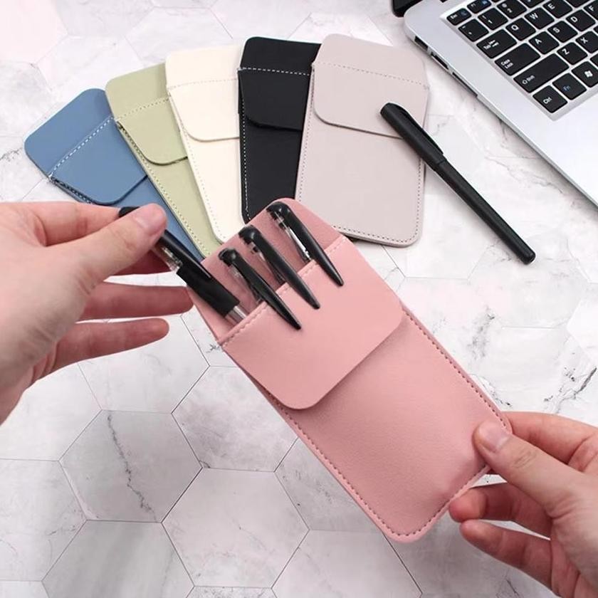 

Premium Tempat Pensil Kulit in clothes pocket - Pencil Case leather High Quality