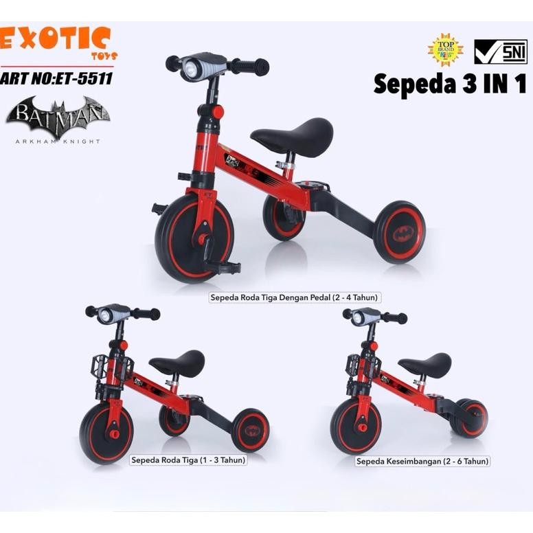 PushBike / Balance Bike 3 In 1 Exotic 5511 dan 5512