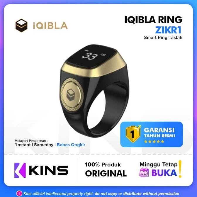 new iQibla Zikr Ring Lite - Cincin Tasbih Pintar (Polyester) murah