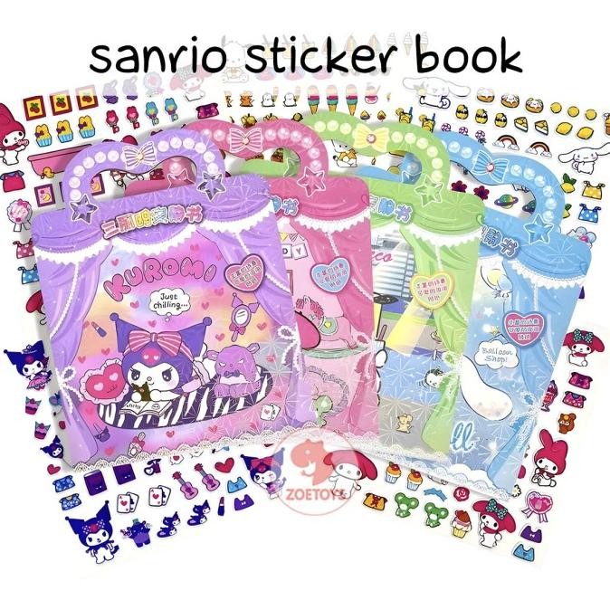 

new !!! Zoetoys Sanrio Sticker Book | Sticker Lucu Tema Melody Cinnamoroll murah