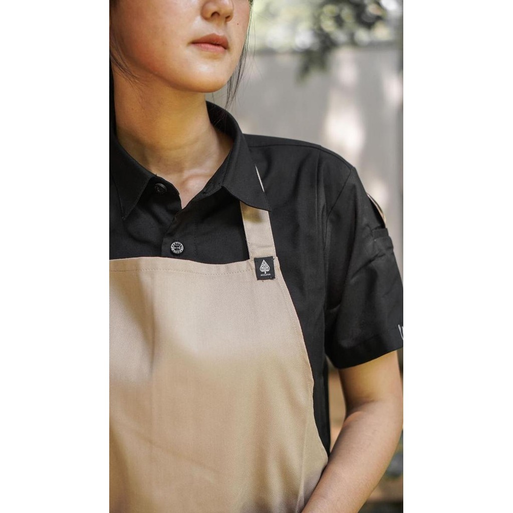 

Terlaris Light-Drill Full Apron / Chef Apron / Kitchen Apron Aksara / Celemek