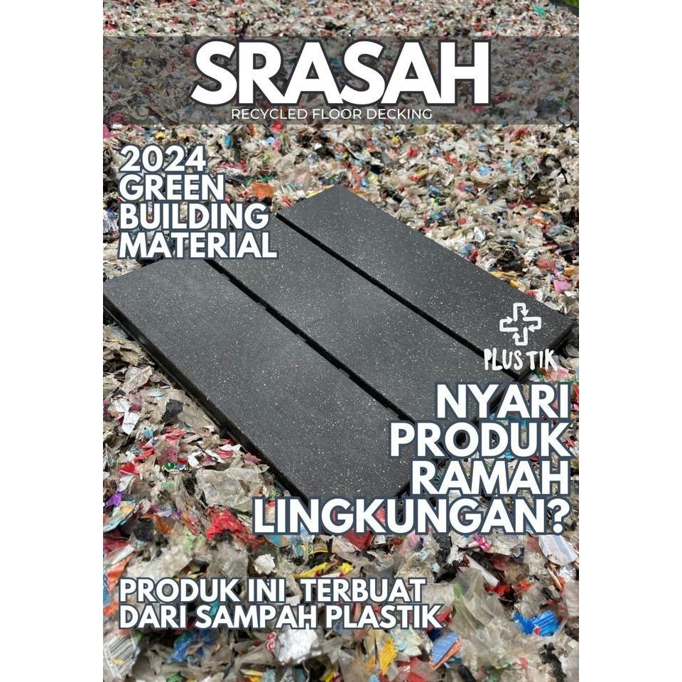 Lantai Dek Srasah Floor Decking Outdoor Indoor Dark Grey Promo