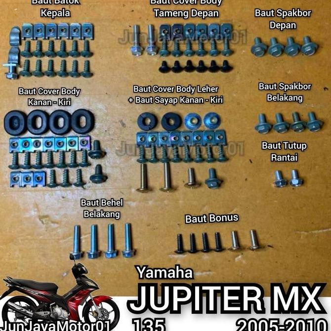 new Baut Baud Full Set Body Bodi Yamaha Jupiter Mx 135