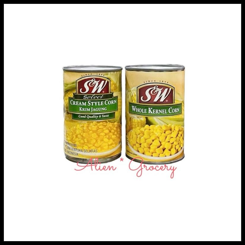 

SW CORN CAN KALENG WHOLE KERNEL CREAM STYLE 410GR 425GR