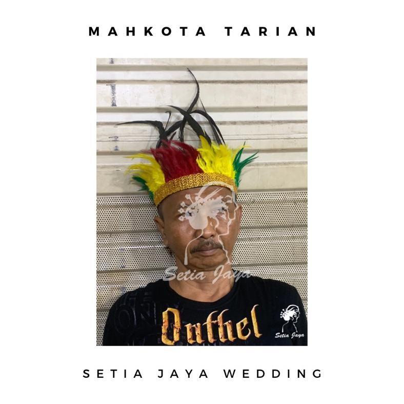 Mahkota Tarian Papua Dayak Modern/ Aksesoris Kepala Bulu/ Ikat Pala Bulu