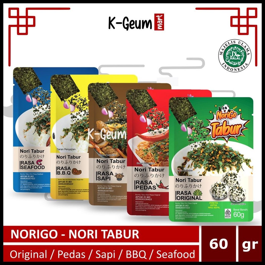 

NORIGO NORI TABUR RUMPUT LAUT PANGGANG | ABON NORI 60 GRAM
