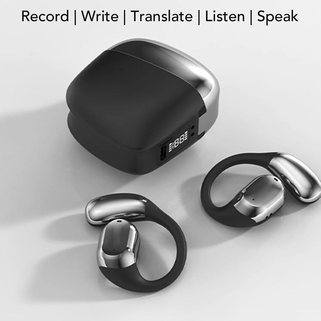 

Bluetooth Earbuds Language Translator AI Language Translation Earbuds Music Playback Calling Multifunctional PC ABS for Travel