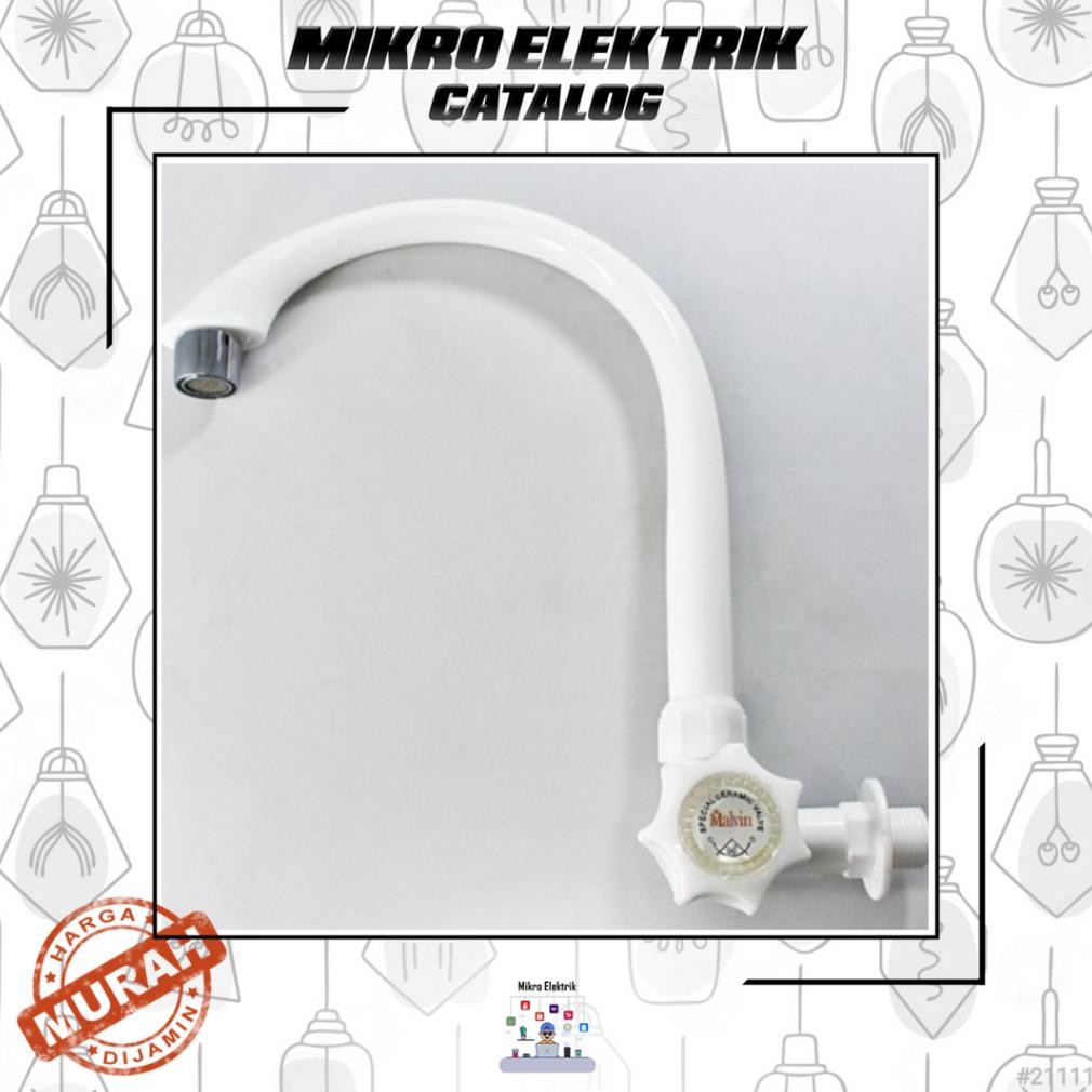 HJK Kran Angsa Wastafel Air Cuci Piring Dapur Plastik PVC MALVIN