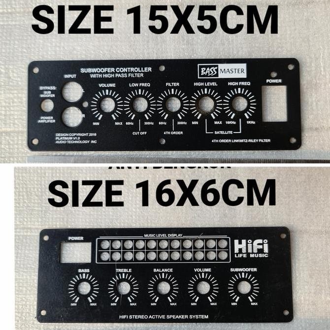 papan panel speaker aktif aktive active knop potensio power besi bagus