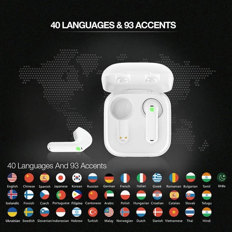 

Timekettle WT2 Edge/W3 Simultaneous Translator Earbuds Voice Multi Languages Translate Headset for Business Travel Meeting