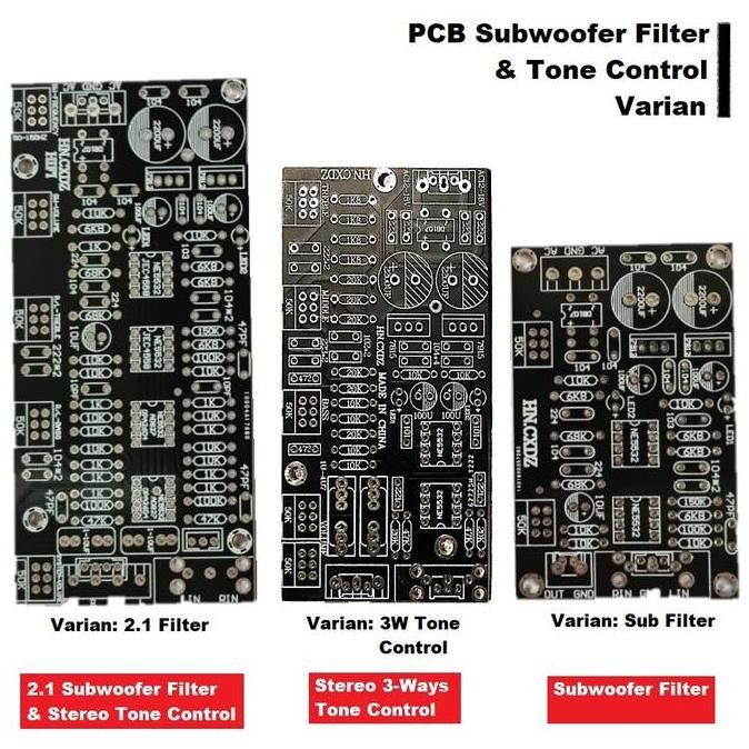 PCB DIY HIFI Audio Stereo Filter 2.1/Subwoofer/Tone Control IC NE5532