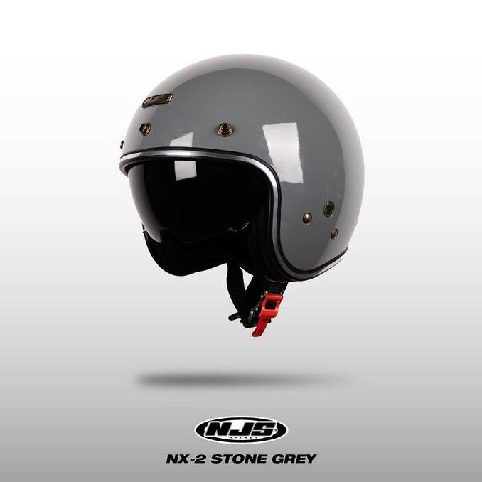 NEW NJS NX-2 SOLID (FREE PET) - Helm Retro | NJS Retro | Helm Bogo | NJS Bogo | Bogo Polos | NJS ORI