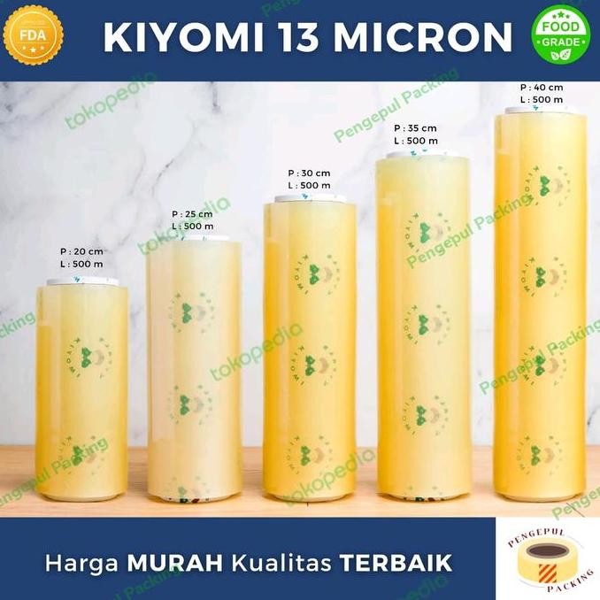 TERLARIS - PLASTICWRAP/PLASTIK WRAPPING/CLING WRAP/PEMBUNGKUS MAKANAN 500M KIYOMI