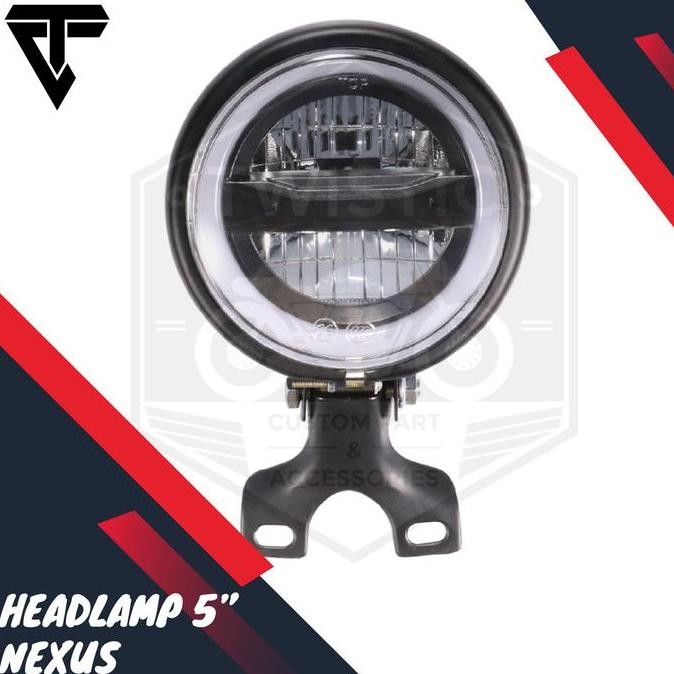 Headlamp 5 inch LED Lampu Depan Nexus Motor Custom Universal