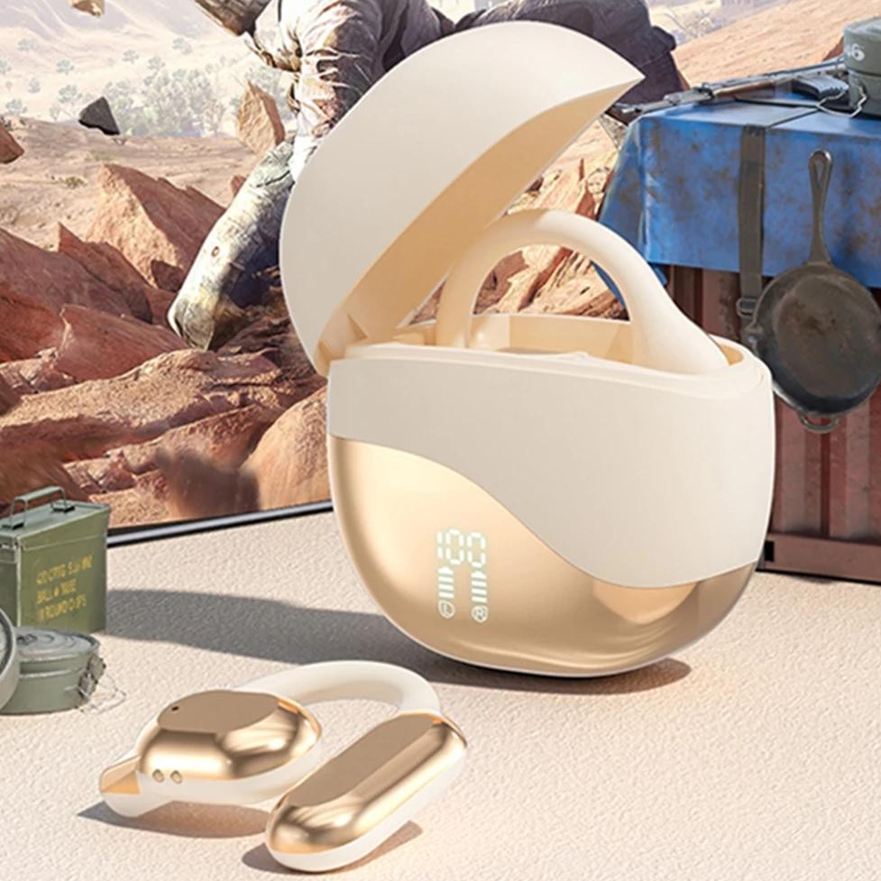 

Two-Way Voice Translator Bluetooth-Compatible 5.4 Ear Hook Smart Voice Translator Translator Headset for Sports Business Travel