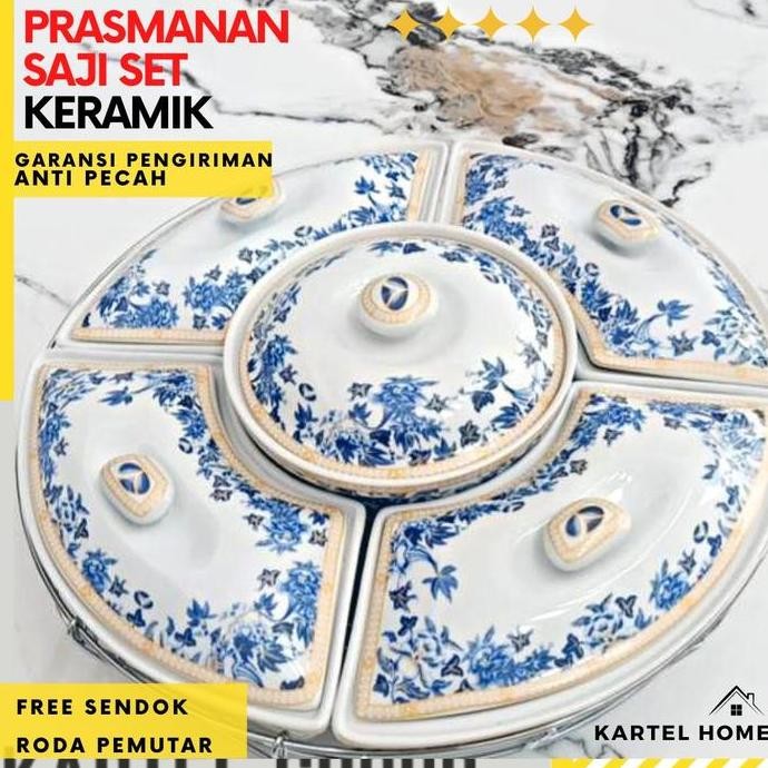 TERLARIS - Wadah Saji Prasmanan Set Keramik Peralatan Makan Set
